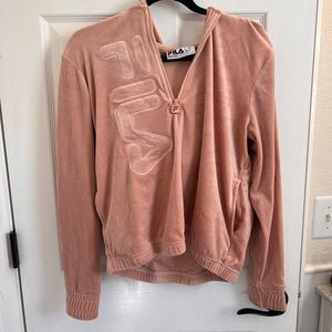 FILA pink velvet jacket